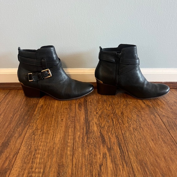 Coach Women’s Black Leather Pauline Heeled Ankle Boots - Picture 6 of 15